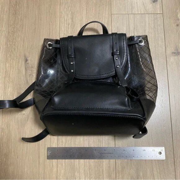 Zara Leather Effect Vinyl Backpack - Picture 1 of 6